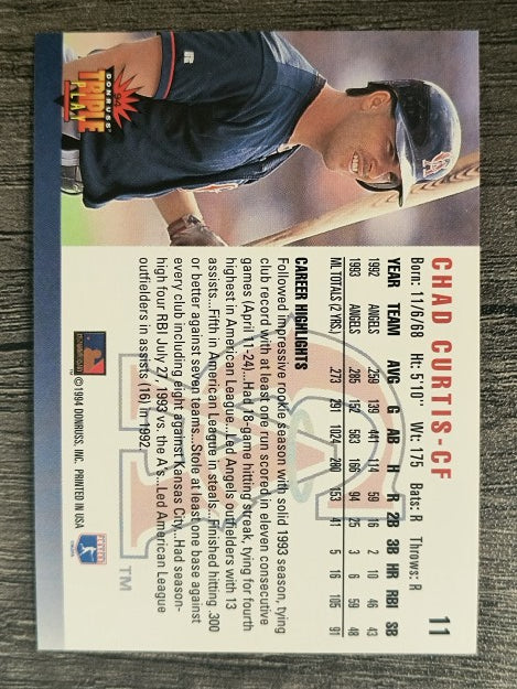 1994 Triple Play #11 Chad Curtis