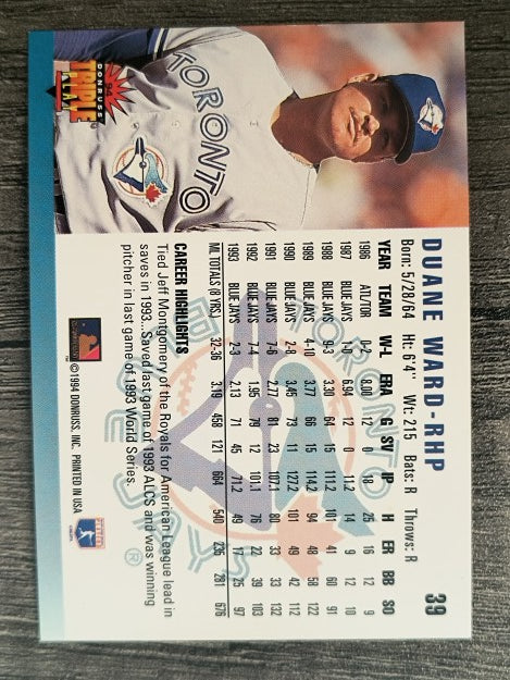1994 Triple Play #39 Duane Ward