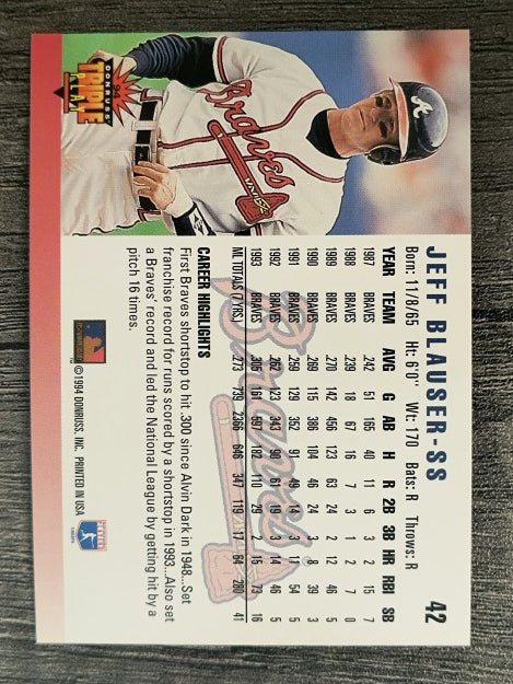 1994 Triple Play #42 Jeff Blauser