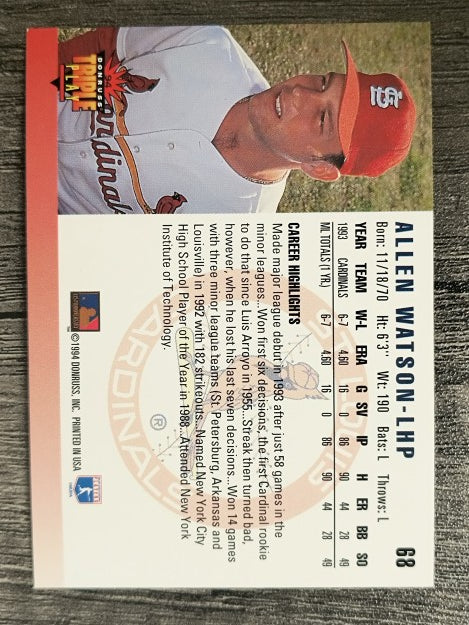 1994 Triple Play #68 Allen Watson