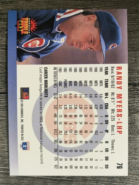 1994 Triple Play #76 Randy Myers