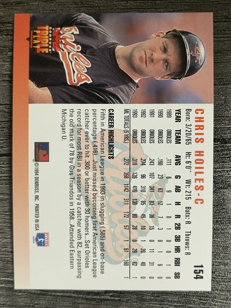 1994 Triple Play #154 Chris Hoiles