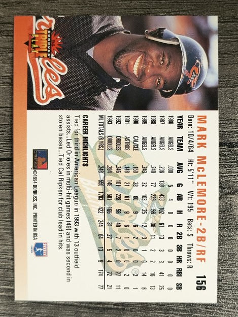 1994 Triple Play #156 Mark McLemore