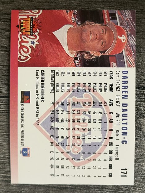 1994 Triple Play #171 Darren Daulton