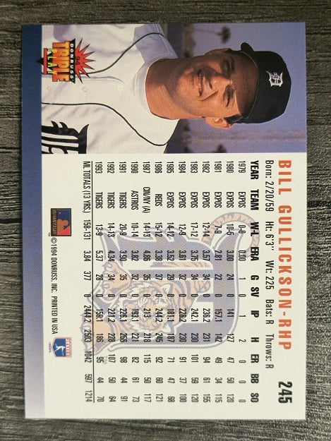 1994 Triple Play #245 Bill Gullickson