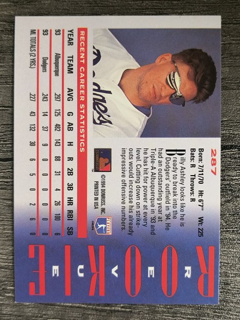 1994 Triple Play #287 Billy Ashley