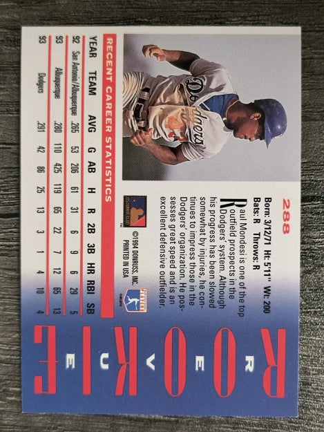 1994 Triple Play #288 Raul Mondesi
