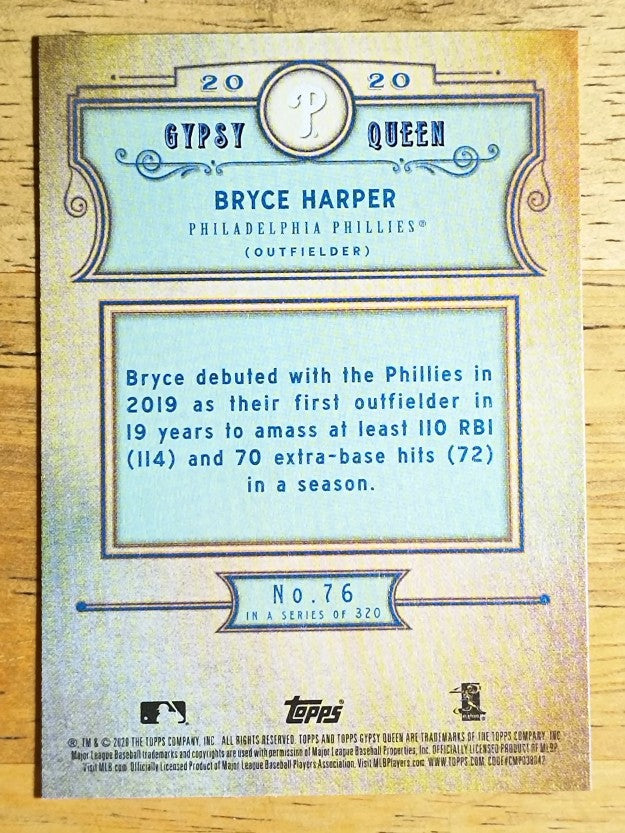 2020 Topps Gypsy Queen #76 Bryce Harper