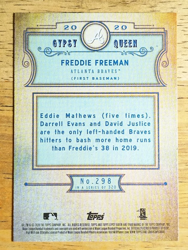2020 Topps Gypsy Queen #298 Freddie Freeman