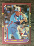 1987 Donruss Opening Day #86 Mitch Webster