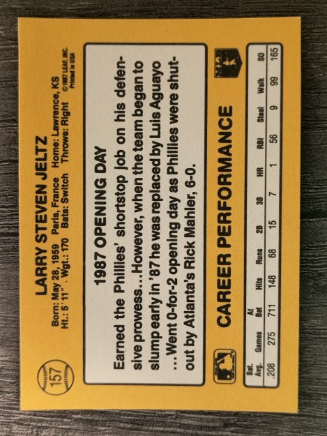1987 Donruss Opening Day #157 Steve Jeltz