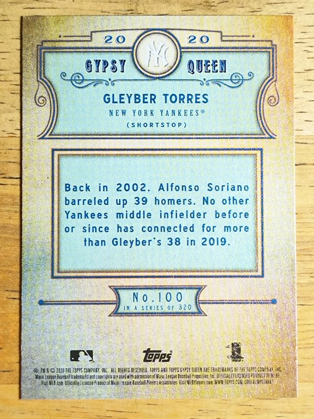 2020 Topps Gypsy Queen #100 Gleyber Torres