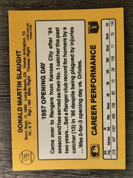 1987 Donruss Opening Day #176 Don Slaught