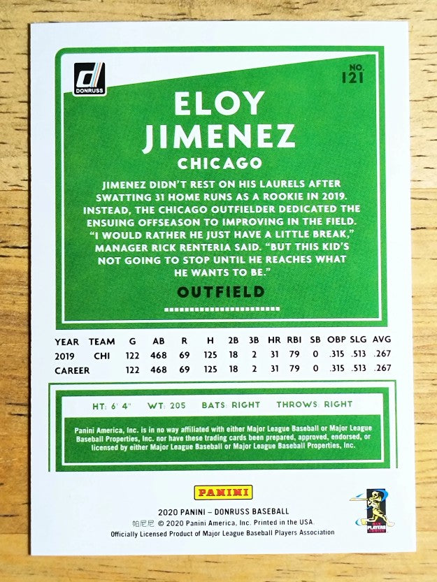 2020 Donruss #121 Eloy Jimenez