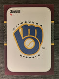 1987 Donruss Opening Day #254 Brewers Logo