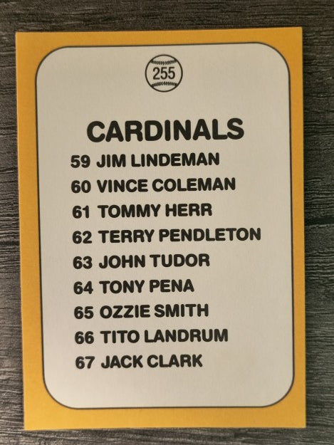 1987 Donruss Opening Day #255 Cardinals Logo