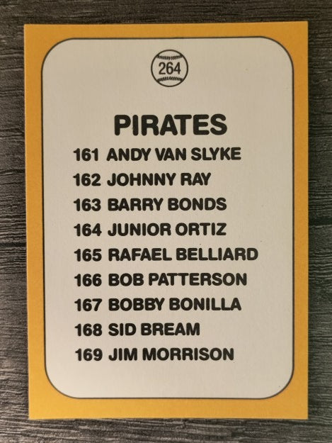 1987 Donruss Opening Day #264 Pirates Logo