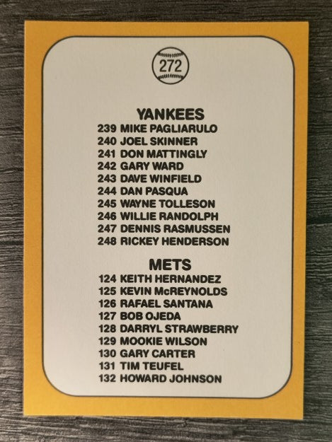 1987 Donruss Opening Day #272 New York Logos