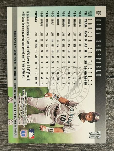 1996 Donruss #36 Gary Sheffield