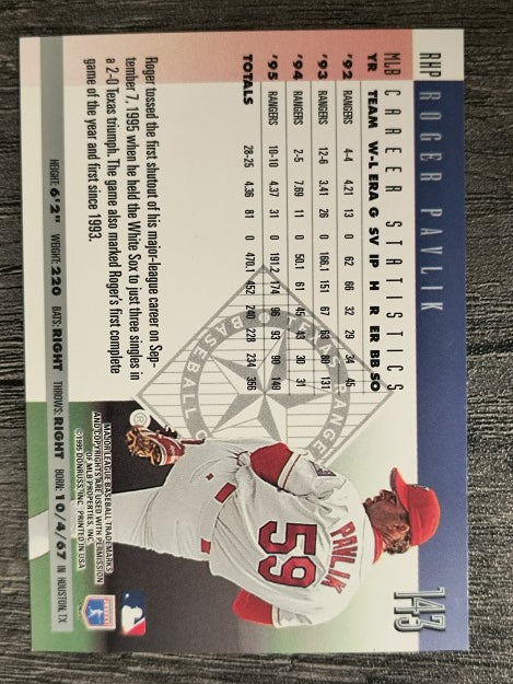1996 Donruss #143 Roger Pavlik