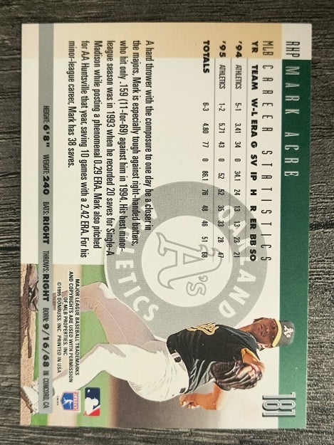 1996 Donruss #181 Mark Acre