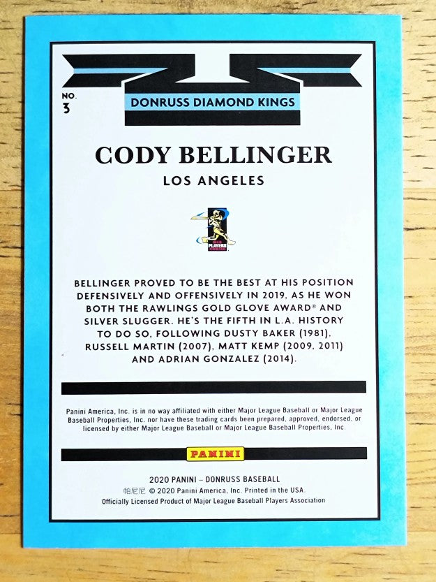 2020 Donruss #3 Cody Bellinger DK
