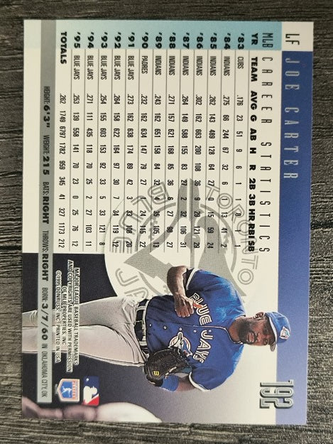 1996 Donruss #192 Joe Carter
