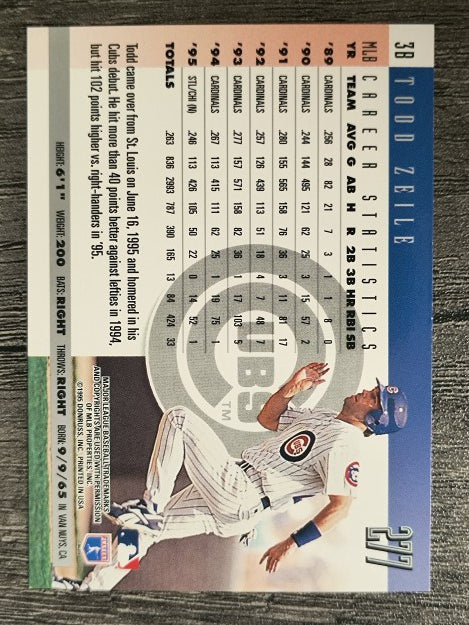 1996 Donruss #277 Todd Zeile