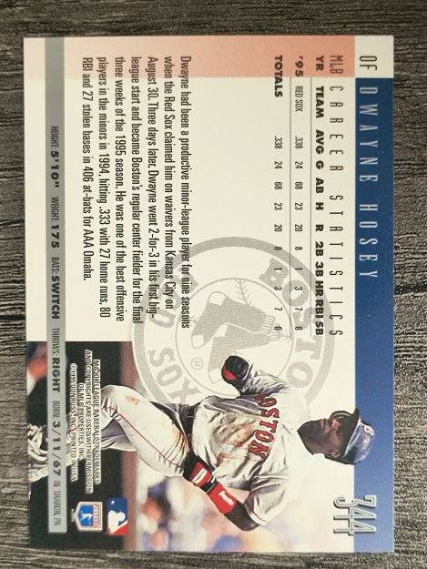 1996 Donruss #344 Dwayne Hosey