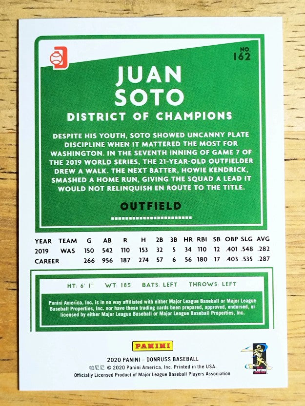 2020 Donruss Variations #162 Juan Soto