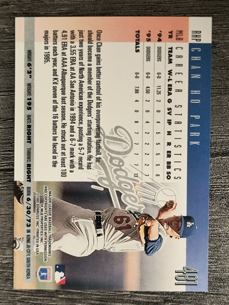 1996 Donruss #481 Chan Ho Park