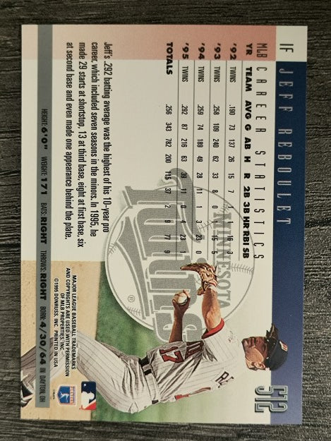 1996 Donruss #512 Jeff Reboulet