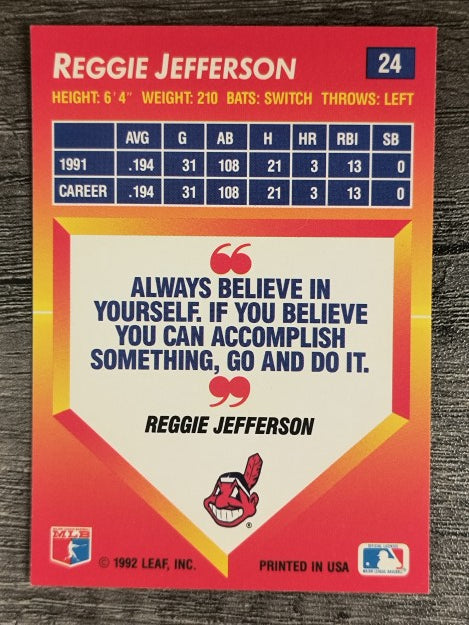 1992 Triple Play #24 Reggie Jefferson