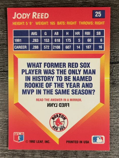 1992 Triple Play #25 Jody Reed