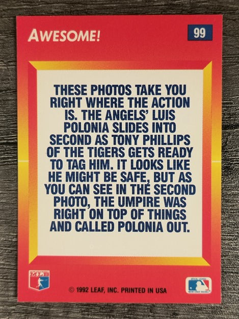1992 Triple Play #99 Luis Polonia/Tony Phillips AA