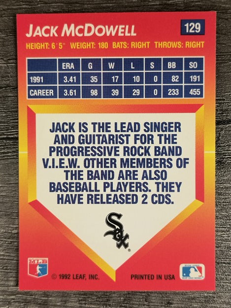 1992 Triple Play #129 Jack McDowell