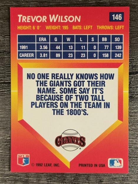 1992 Triple Play #146 Trevor Wilson