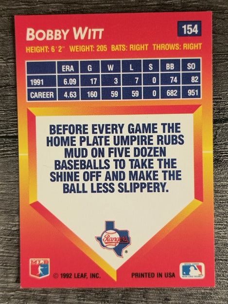 1992 Triple Play #154 Bobby Witt