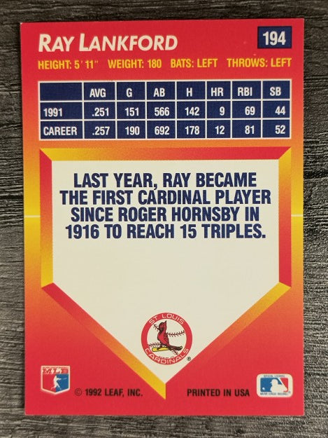 1992 Triple Play #194 Ray Lankford