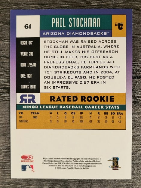 2005 Donruss #61 Phil Stockman RR