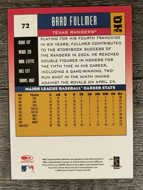 2005 Donruss #72 Brad Fullmer