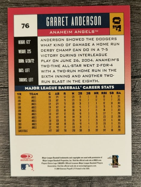 2005 Donruss #76 Garret Anderson