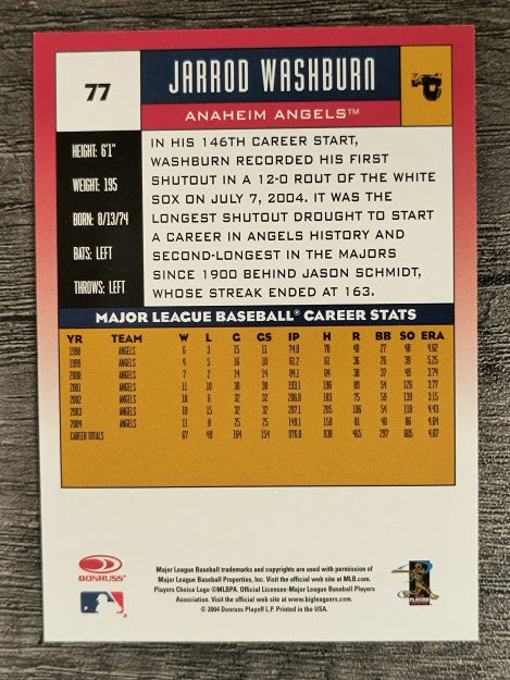 2005 Donruss #77 Jarrod Washburn