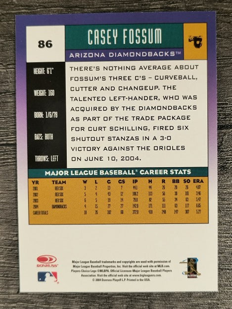 2005 Donruss #86 Casey Fossum