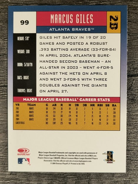 2005 Donruss #99 Marcus Giles
