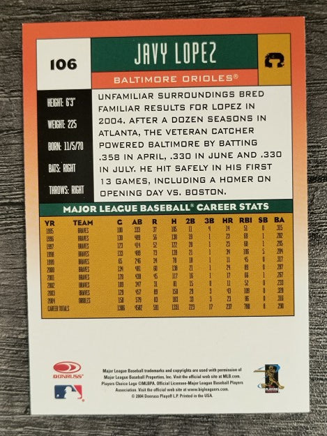 2005 Donruss #106 Javy Lopez
