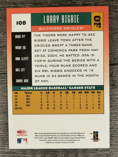 2005 Donruss #108 Larry Bigbie