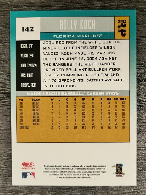 2005 Donruss #142 Billy Koch
