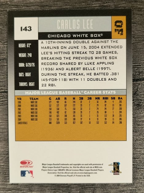 2005 Donruss #143 Carlos Lee