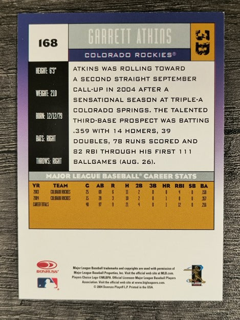 2005 Donruss #168 Garrett Atkins